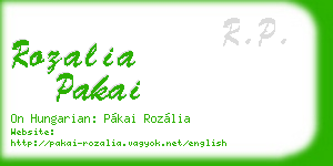 rozalia pakai business card
